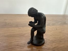 Klassische Bronze-Figur „Dornzieher“ (Lo Spinaro) ca. 6,5 cm