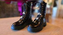 Damen Schuh / Boots / Schwarz Lack / Grösse: 37