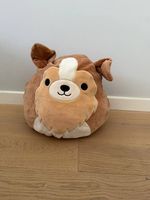 Grande peluche réversible  deux chiens  bon état