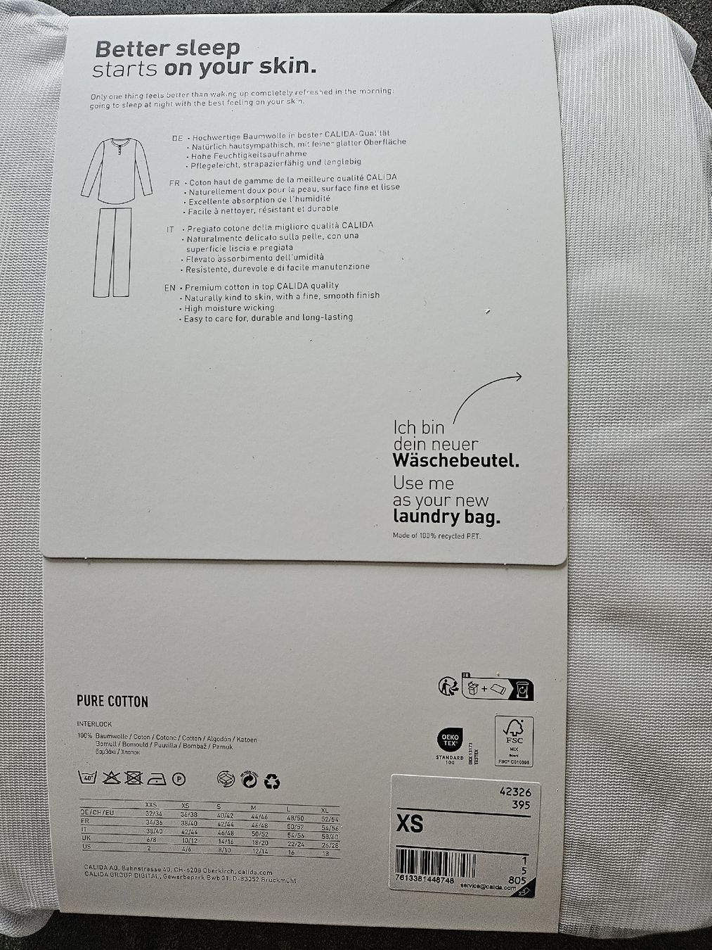Calida Negligees & Pigiami: CALIDA Pyjama Set Grösse XS 36/38 – Nuovo e nell'imballaggio originale da Sempach venduto da Bebla10 1