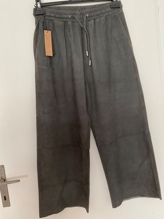 OAKWOOD Leder Hose Gr L Anthrazit NEU NP 350