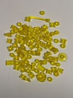 Lego 100 diverse Gelbe Transparente teile