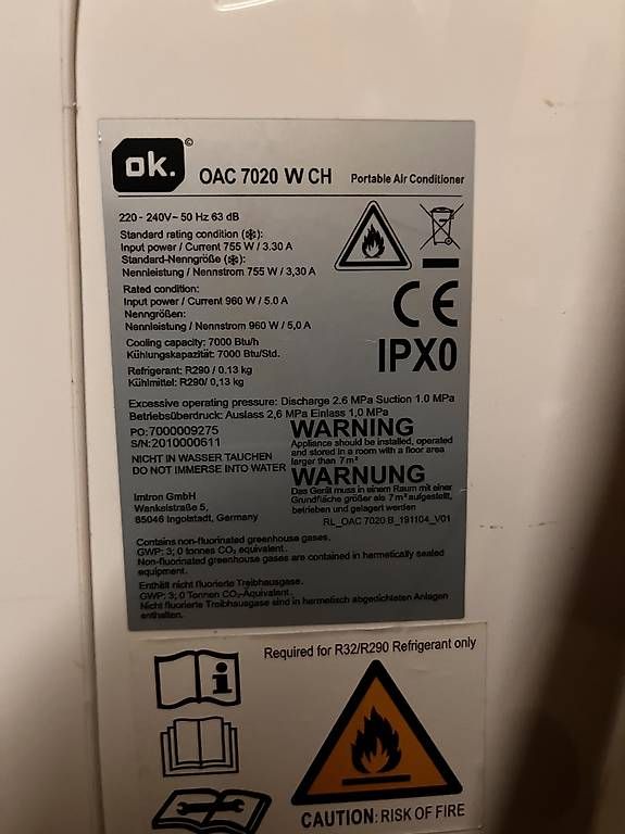 Klimageräte: Super Klimaanlage schön klein camping? – Gebraucht aus Mörschwil von fhc 2