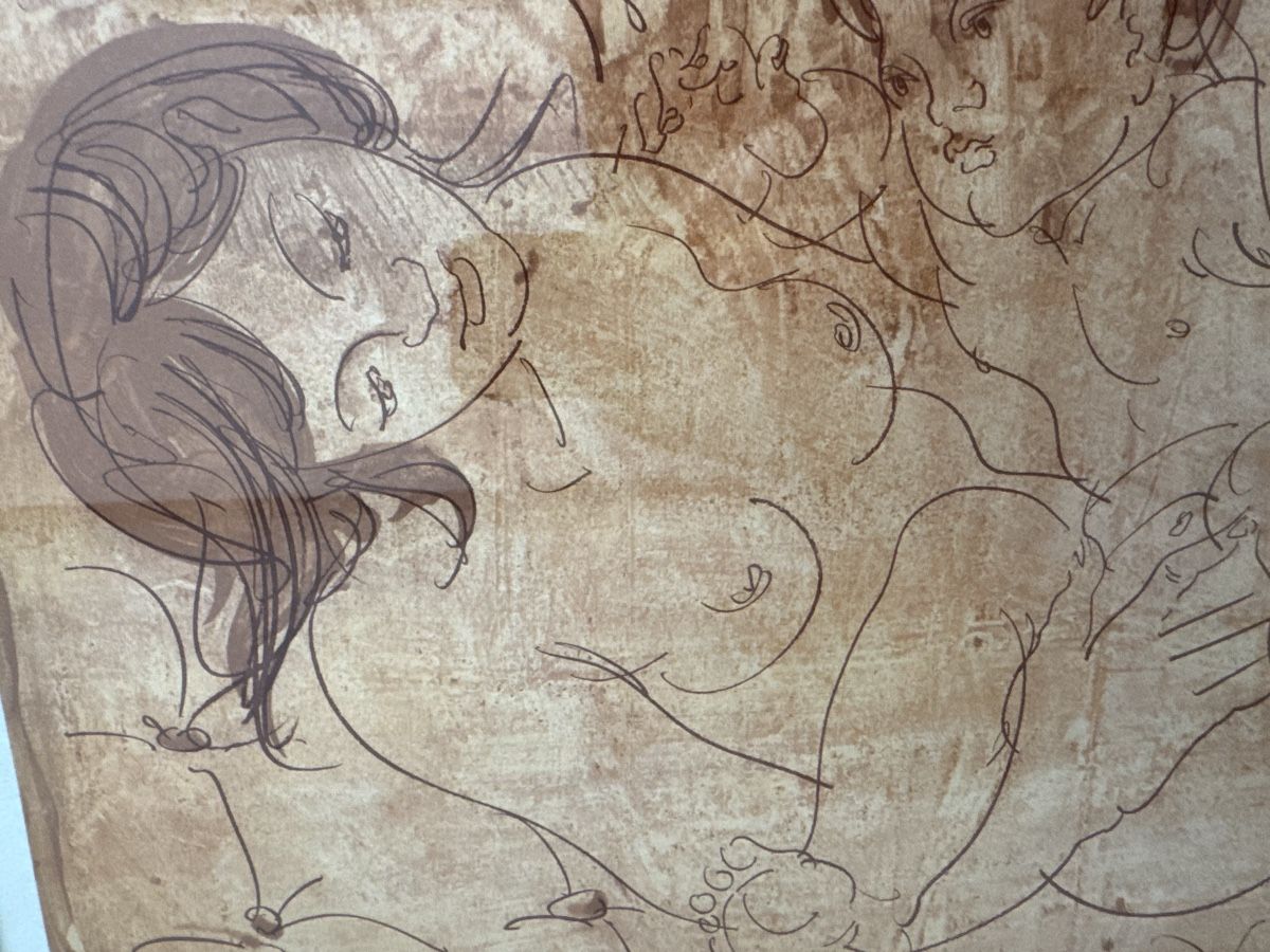 Grafica & Litografie: Hans Erni - La maternité rose Lithographie originale – Usato da Morges venduto da SevArt 1