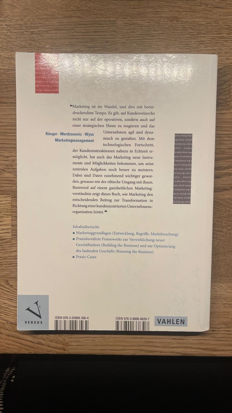 Libri: Marketing-Management – Usato da Wetzikon ZH venduto da Schrungus 1