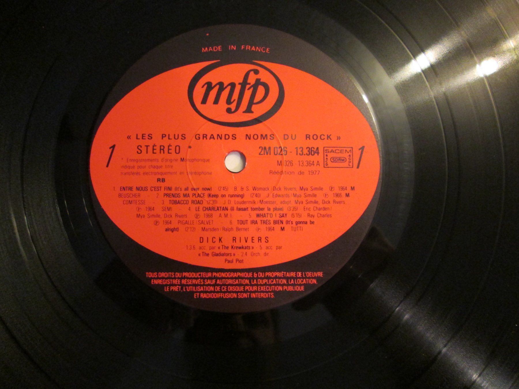 Dischi in vinile: Dick Rivers - LP Vinyle - Les Plus Grands Noms Du Rock – Usato da la Chaux-de-Fonds venduto da Lampe 2
