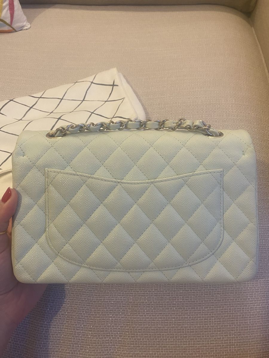 Chanel Sacs femmes: Chanel Classic Small Flap Bag in Mint Green – D'occasion à Mies par nic_yk5d 8