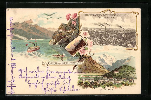 Ansichtskarten: Litho Interlaken, Brienzersee, Webung f – Gebraucht aus Berlin von bartko-reher