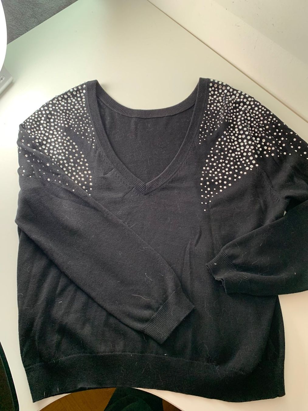 Ba&Sh Maglioni & Felpe: Pull de soiree noir BASH a strass ouverture dos V Taille 3 – Nuovo (secondo la descrizione) da Lausanne venduto da alcd_1005 5