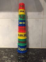 Stapelturn, Becherturm, Geburtsgeschenk