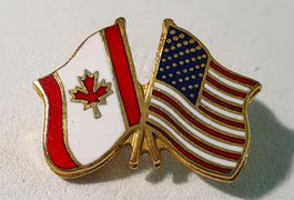 AA306 - Pin Flagge Fahne Wappen Canada Kanada USA Amerika