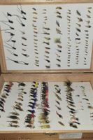 Fliegenfischer Kasten Fliegen Sortiment verschiedene Grössen