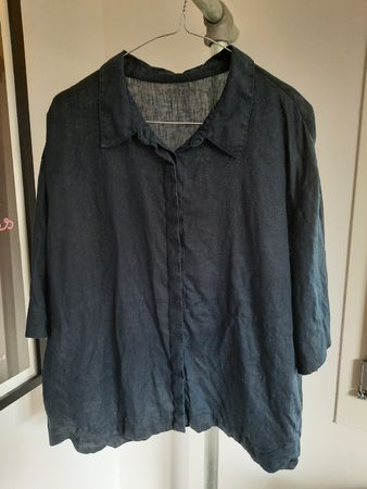 Opus Leinenbluse Dunkelblau weit geschnitte n ca. Gr. L/42