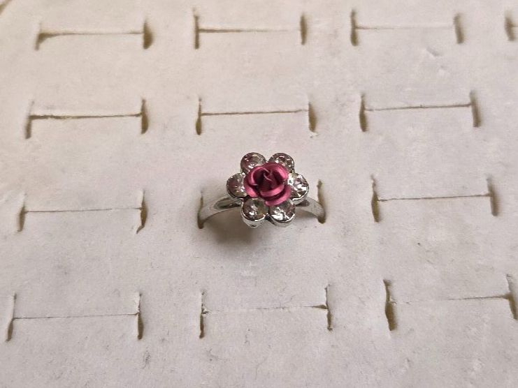 Ringe: Bague fantaisie rose fleur ajustable – Neu (gemäss Beschreibung) aus Territet von Cenh 3