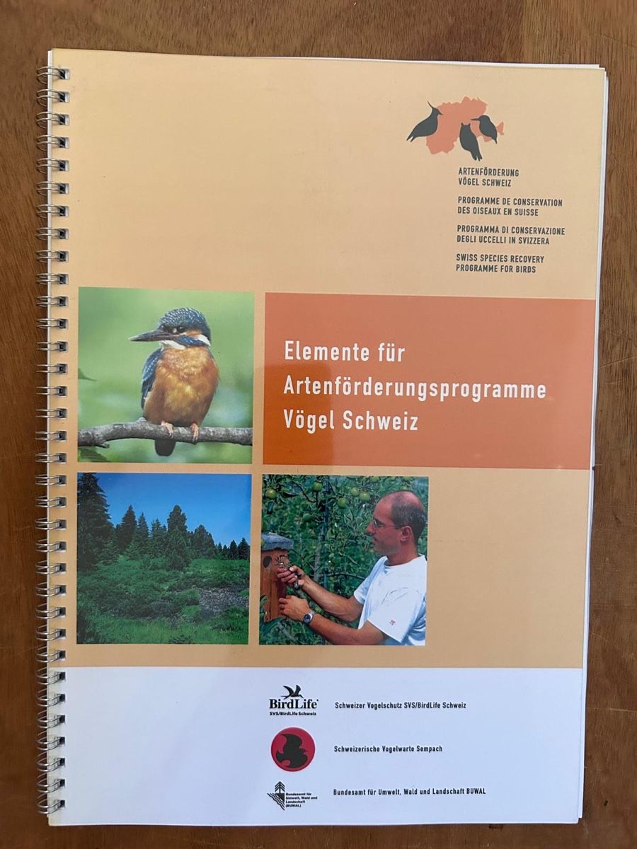 Bücher: Elemente für Artenförderungsprogramme Vögel Schweiz – Gebraucht aus Zürich von WWehrle
