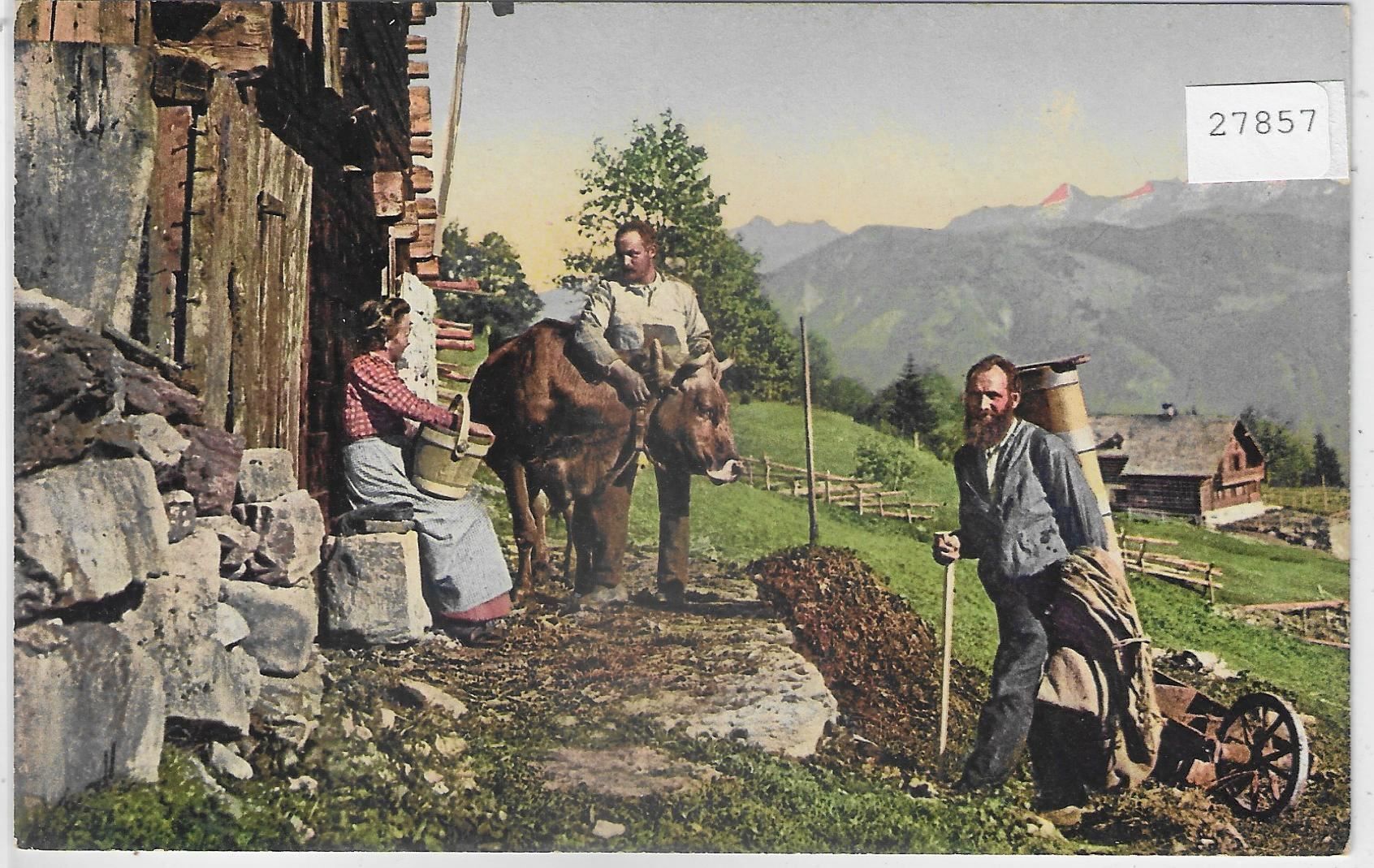 Cartoline postali: Berg-Bauernleben - Litho – Usato da Ettingen venduto da Kartenplanet