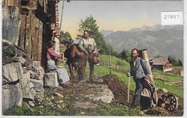 Berg-Bauernleben - Litho