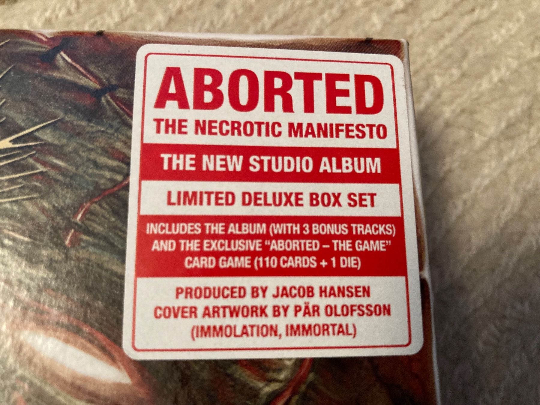 CD: ABORTED - The Necrotic Manifesto Deluxe Box – Usato da Wagenhausen venduto da Novafreund283 3