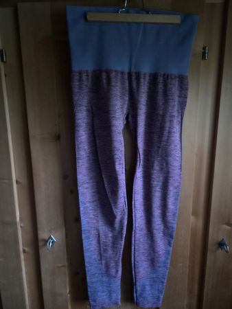 Kidneykaren Leggings Damen M Melange lila/grau