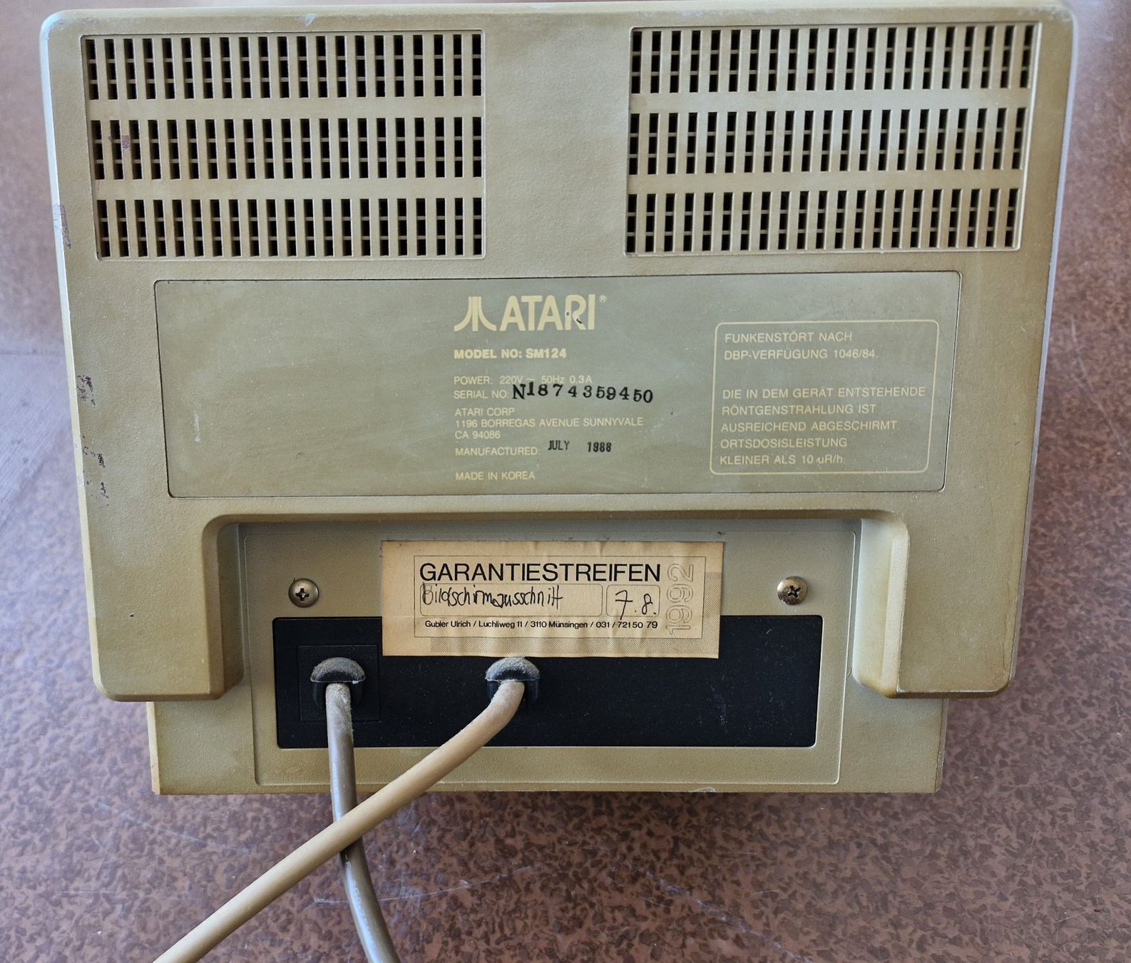 Atari PCs: Steinzeit-Computer ATARI SM-124 (Jg. 1988) – D'occasion à Bern par Mattthias 1