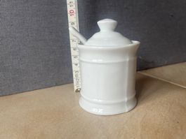 Pot à sucre avec petite cuillère DESHOULIERES FRANCE