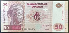 Congo 50 Francs 2000 - non circ./unz
