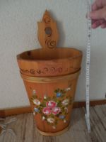 Schirmständer mit handgemalter Bauernmalerei (Blumenmotiv)