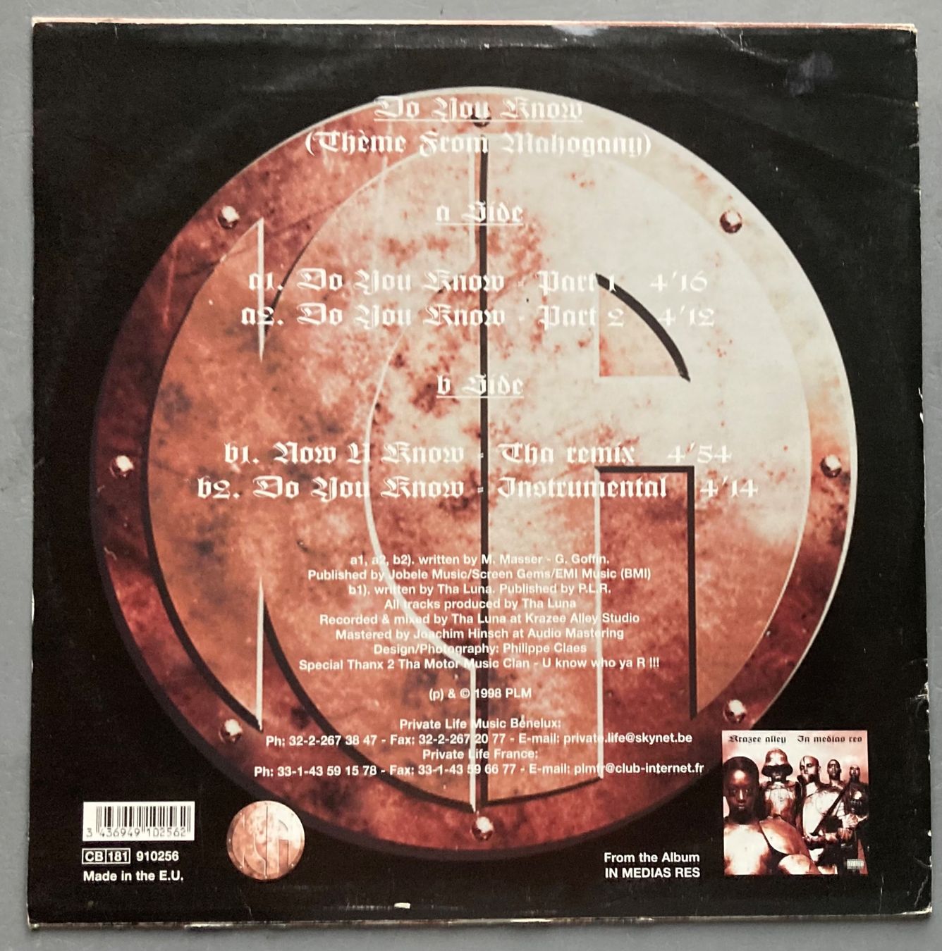 Schallplatten: KRAZEE ALLEY - DO U KNOW – Gebraucht aus Poliez-Pittet von Newtown-Records 1