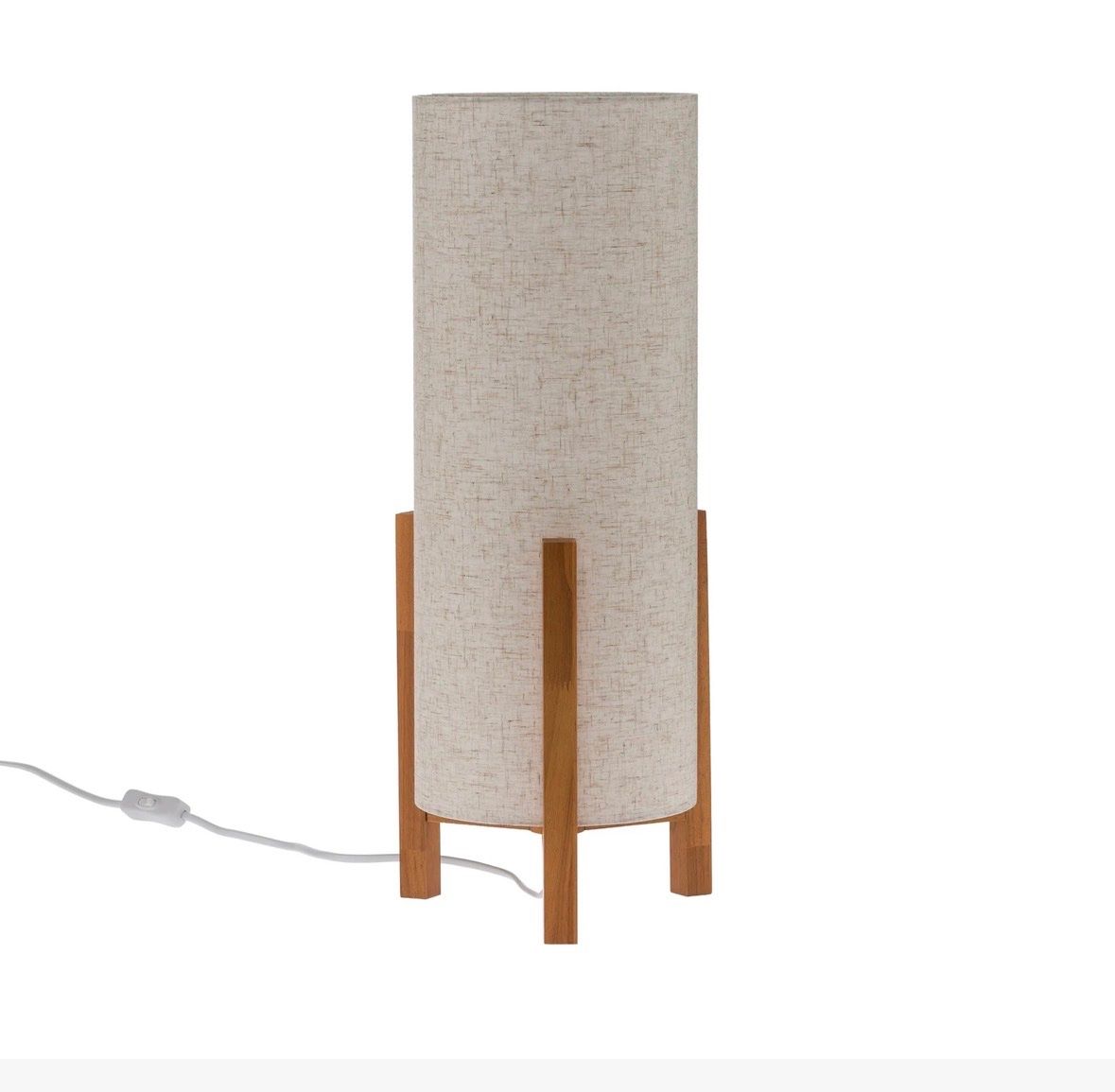 Lampade: NEU: Tischleuchte mit holz & leinentextil – Nuovo e nell'imballaggio originale da glattbrugg venduto da melisa13 1