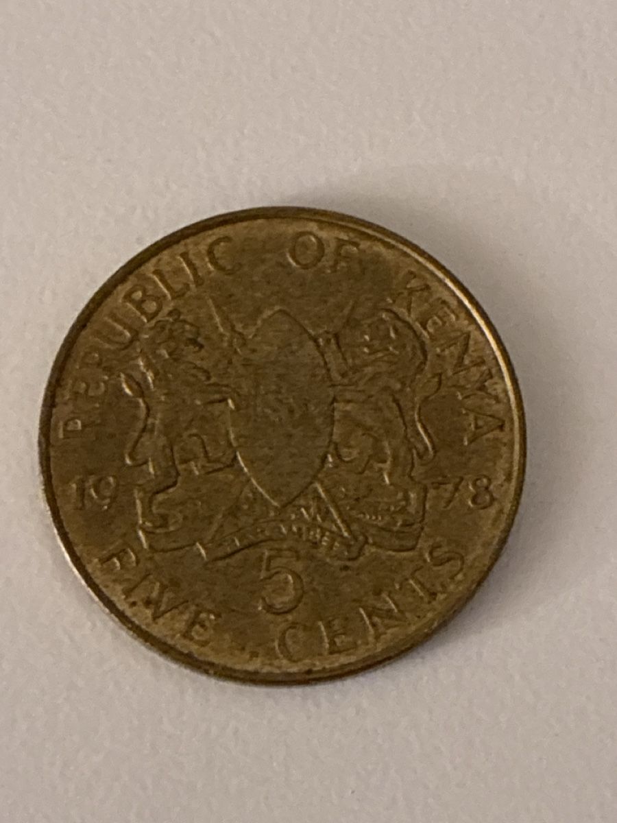 Tutti le monete: Nr. 49: 5 Cent, Kenia, 1978 – Usato da Burgdorf venduto da Yakari5165