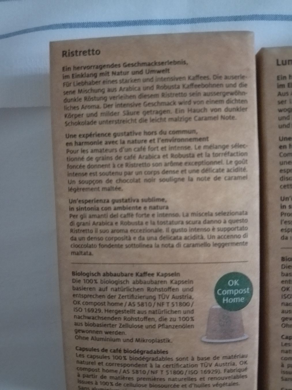 Lebensmittel & Spezialitäten: Kaffee-Kapseln neu, 10x5g, 14 Packungen – Neu und originalverpackt aus Zürich von sch_m6rw 4