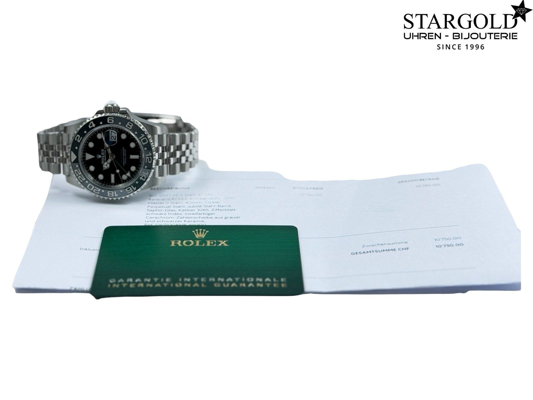 Rolex Montres: Rolex GMT Master II "Bruce Wayne" - 126710GRNR – Neuf avec emballage d'origine à Zürich par Stargold-Uhren 9