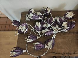 Lichterkette Violett/weiss guter Zustand 