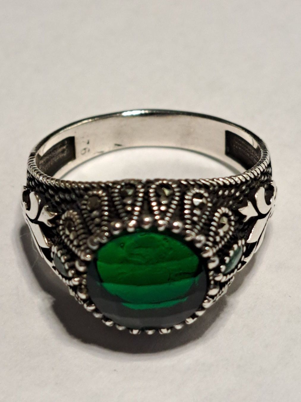 Ringe: 0026 - Bague en argent, Zircon vert, taille 62 – Neu und originalverpackt aus Neuchâtel von NIDAVELIR 2