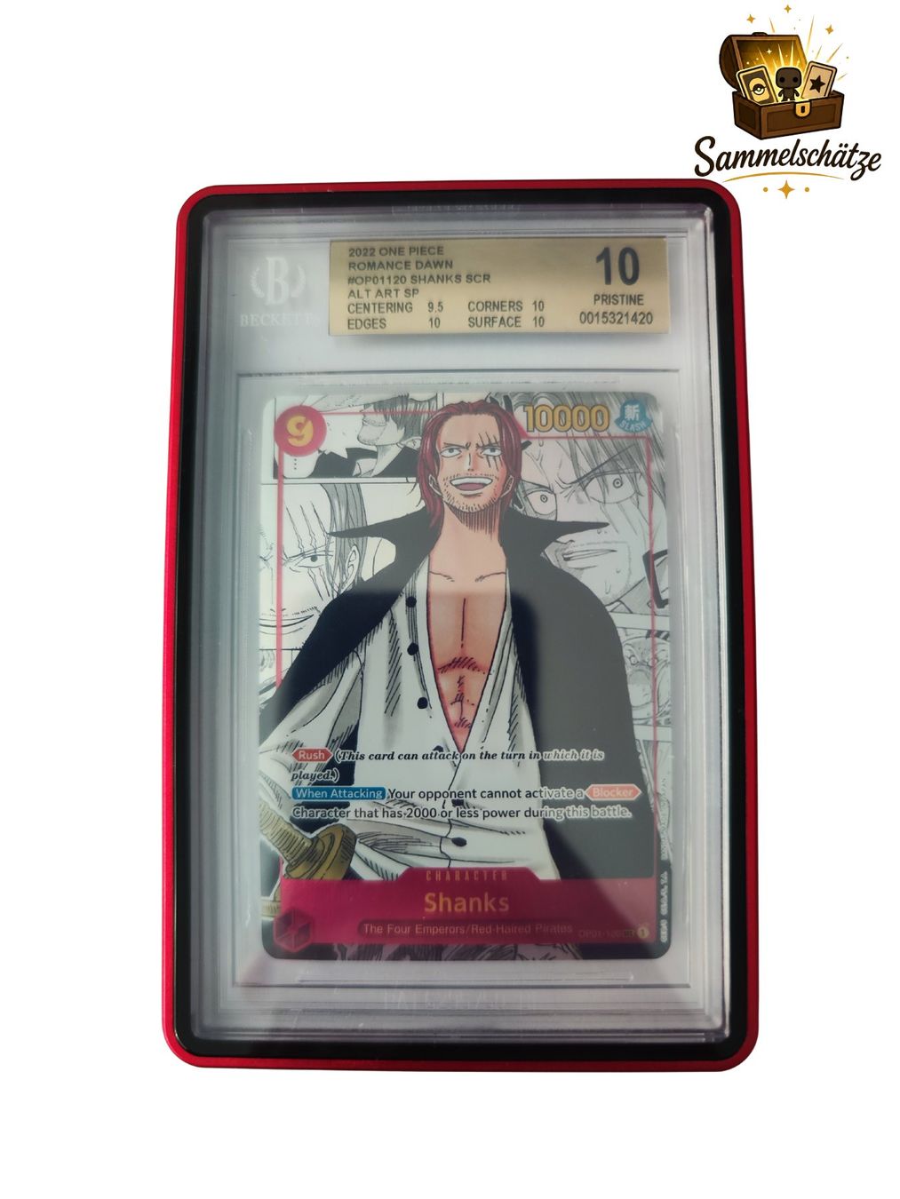 Bandai Carte collezionabili: One Piece Shanks BGS 10 Pristine First Print Manga – Nuovo (secondo la descrizione) da Volketswil venduto da Sammelschaetze 1