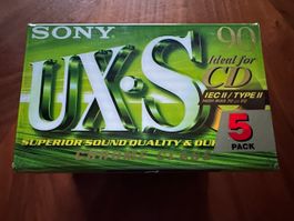 Sony UX-S C-90 Chrome Kassetten, 5 Stk