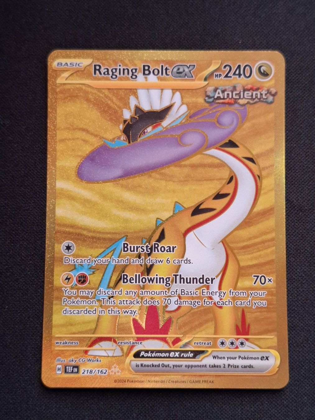 Pokémon Carte collezionabili: Pokemon Raging Bolt EX TEF 218/162 – Nuovo (secondo la descrizione) da Gammen venduto da Karbax