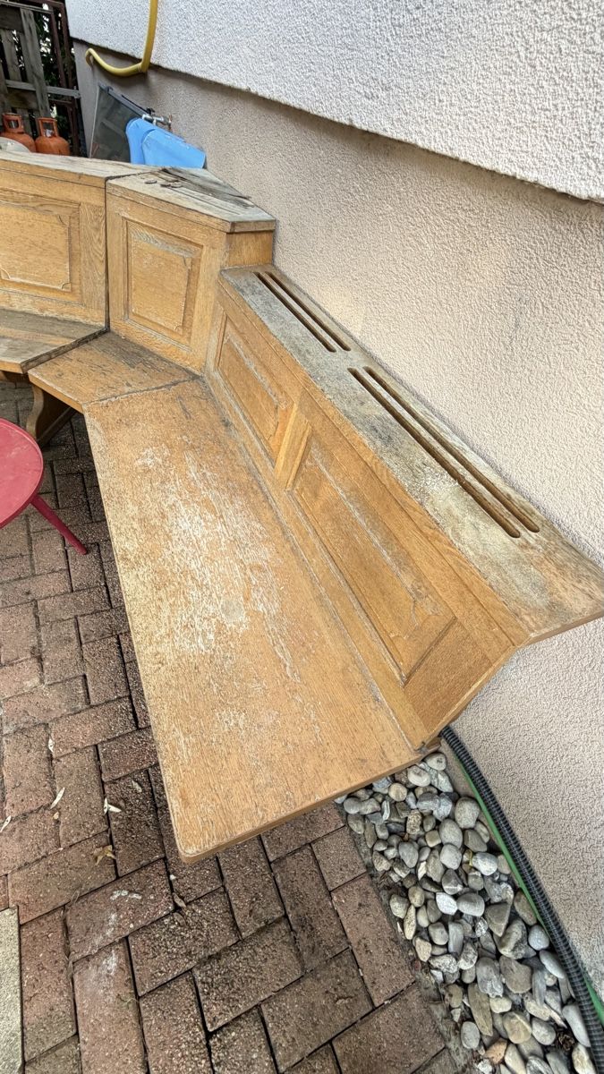 Panchine: Banc d'angle rustique en bois massif, charme authentique – Usato da Grolley venduto da GM-CK 5