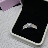 Moissanite Ring, Silber 1ct - Gr. 60 Zertifikat