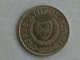 Münze Cyprus 5cent 1998