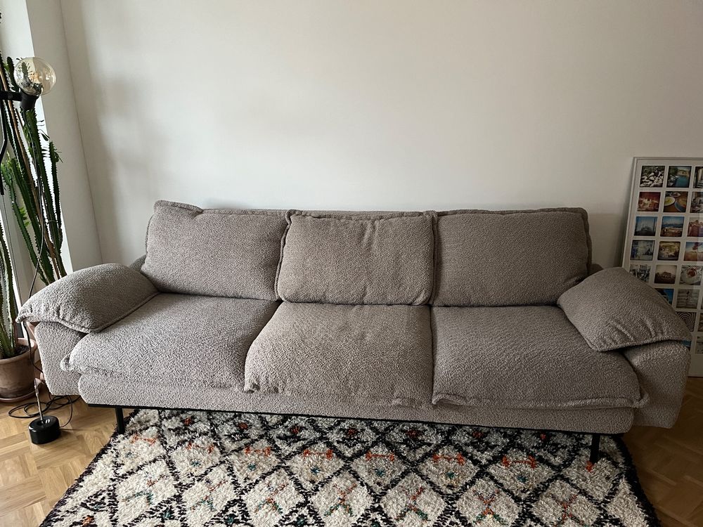 HKliving Retro Sofa: 3 Sitzer, Teddy, stone (Gebraucht) in Gossau für ...