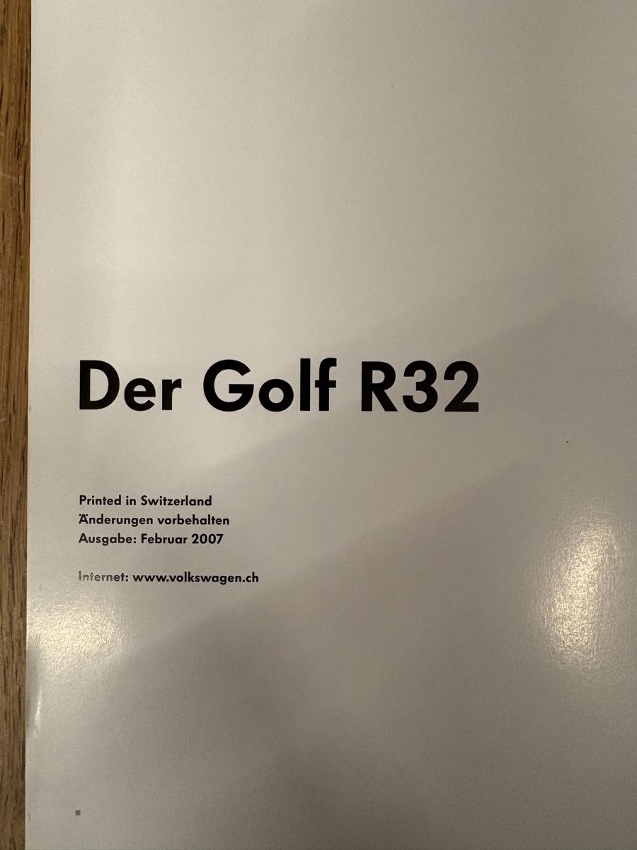 VW Documenti: VW Golf R32 - Prospekt - Ausgabe 2005 oder 2006 oder 2007 – Usato da Freienstein venduto da Golfbueb 1
