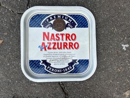VINTAGE plateau en étain Nastro Azzurro