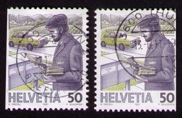 Tutti i francobolli: 1988_738H1+H2_MARKENHEFT POSTBOTE_Einzelmarken gestempelt – Usato da Marthalen venduto da Ch_quality
