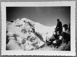 Privatfoto, Unikat, 1940er - Schweizer Bergwelt, Bergsteigen