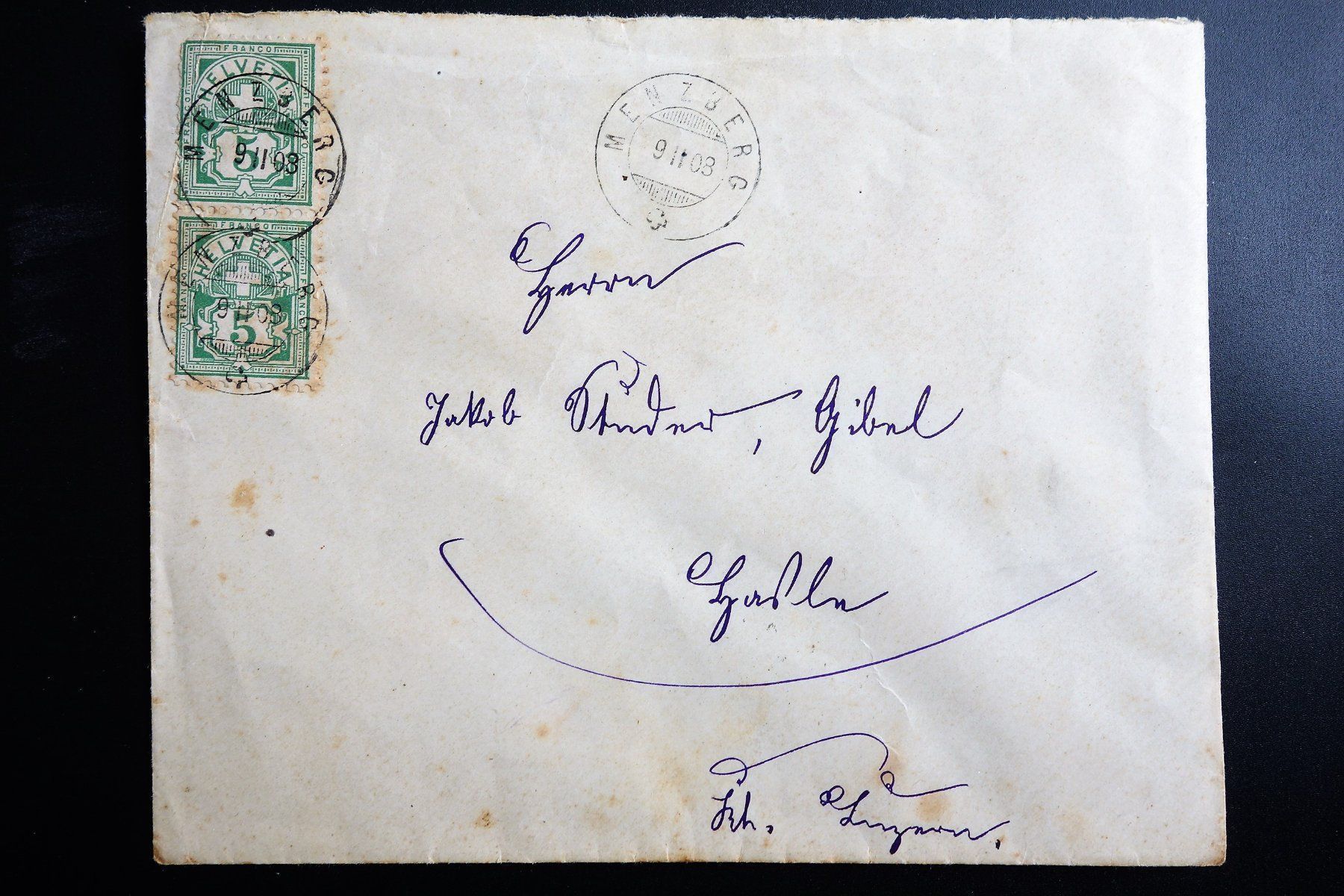 Tutti i francobolli: 1908 Brief – Usato da Mettmenstetten venduto da Sutasso