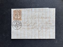 1872 Sitzende Helvetia sur Lettre Obl. St-Cergues 