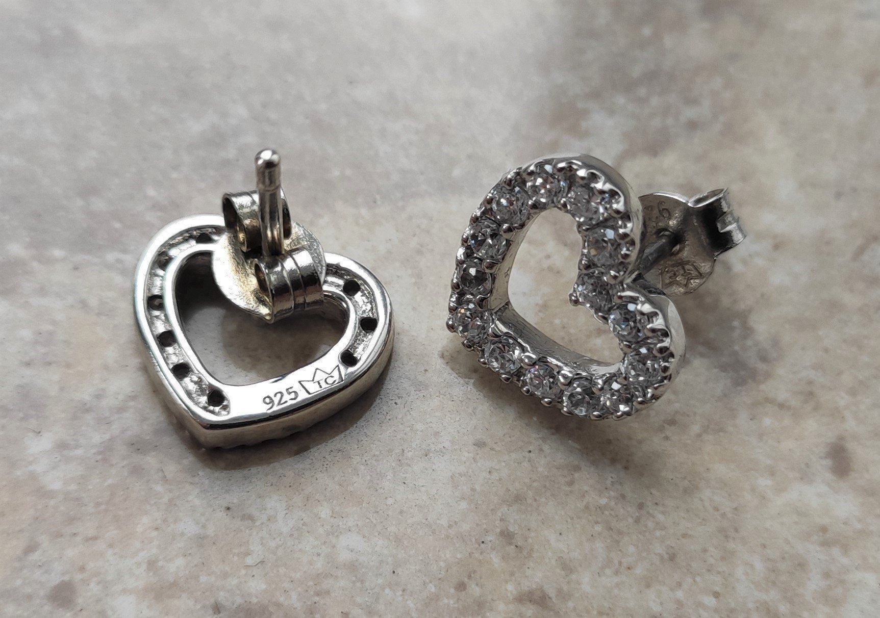 Orecchini pendenti & Orecchini a lobo: Herzförmiger Ohrstecker Silber 925 – Nuovo (secondo la descrizione) da Miège venduto da gitarro68 2