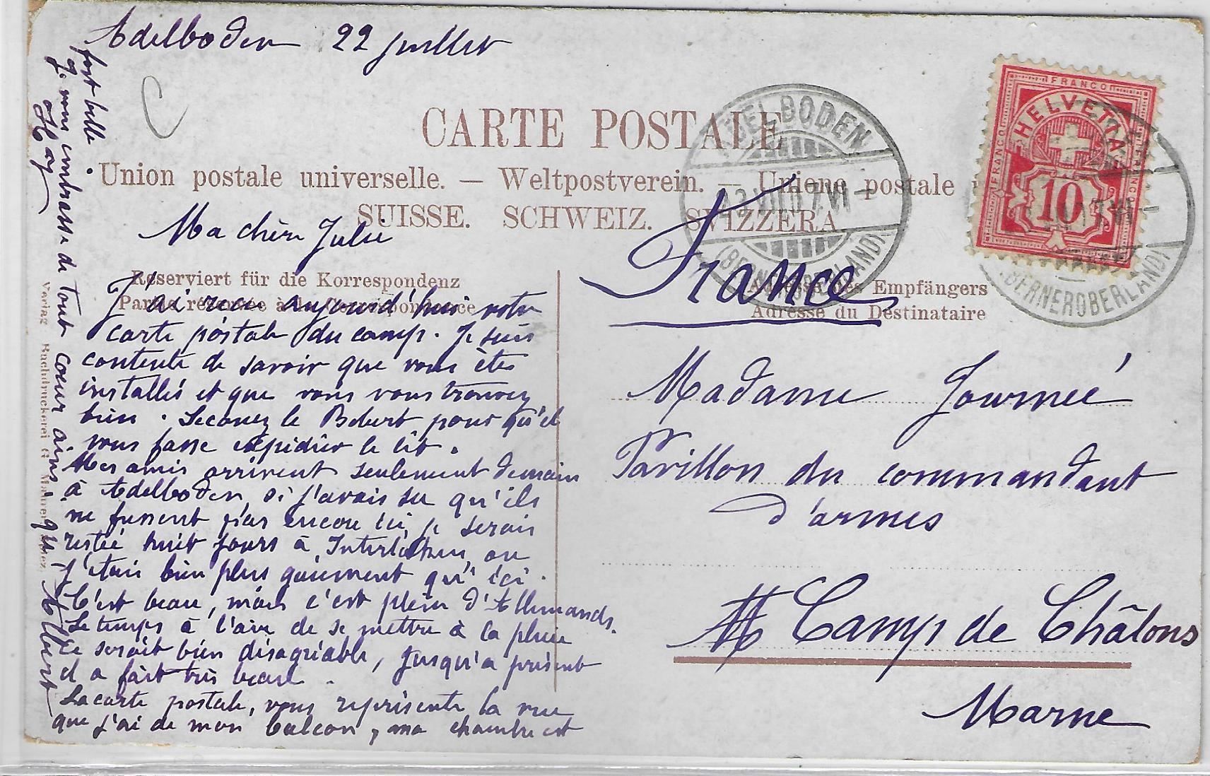 Cartoline postali: Adelboden - Boden, Wildstrubel, – Usato da Ettingen venduto da Kartenplanet 1