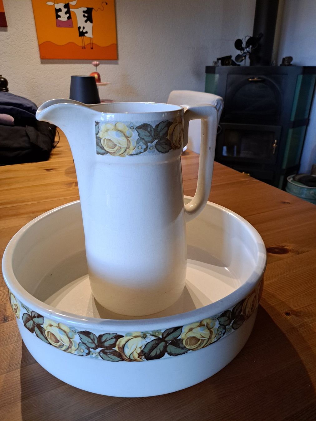 Villeroy & Boch Ciotole: Antikes Waschset mit Rosenmuster - Villeroy & Boch – Usato da Schnottwil venduto da Boere69